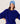 Cashmere 3/4-ärm poncho - Ultramarinblå