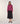 Round-neck sweater in merino wool - Fuchsia