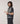 Pull col montant jacquard - Gris Foncé