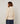 Pull col montant ajouré en coton et laine - Ivoire