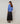 Oversized tröja med V-ringad ull - Horizon Blue