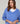 Oversized tröja med V-ringad ull - Horizon Blue