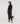 Långärmad tröja med peplum - Marinblå