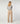 Stickade byxor med vida ben - Beige
